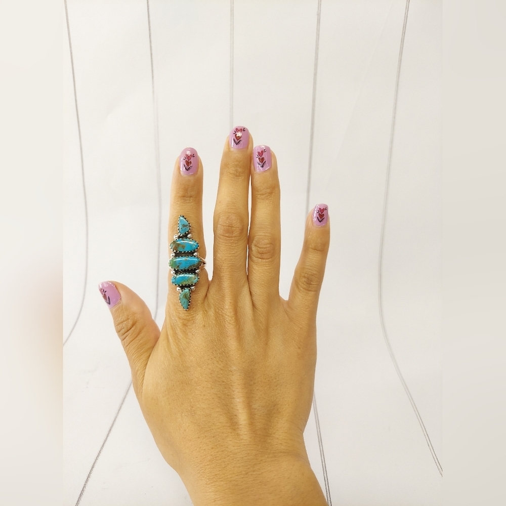 Turquoise Statement Ring - Picture 4 of 12